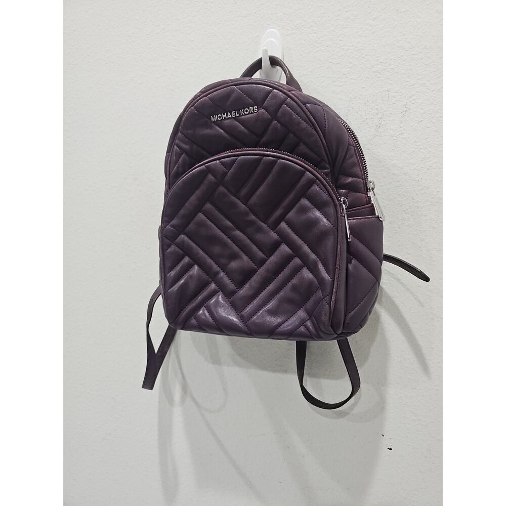 Michael Kors Abbey Medium Backpack in Plum / Purple is a stylish Soft Leather - Picture 3 of 16